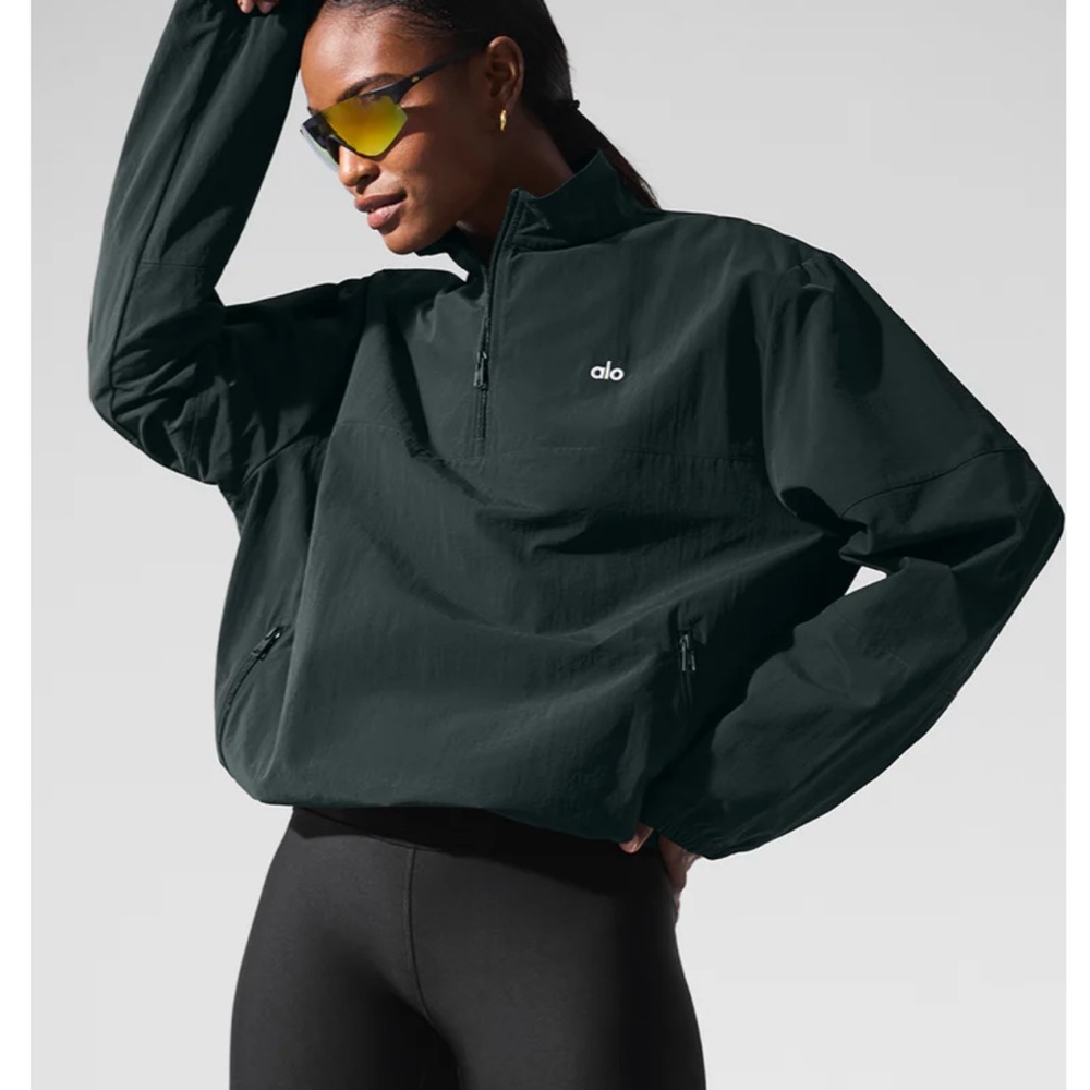 Light Weight Takeaway Track Pullover limited color charcoal green (sold out - Picture 3 of 11